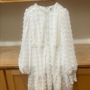 Love By Design White Lace Mini Dress